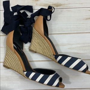 Ann Taylor blue wedges 8.5